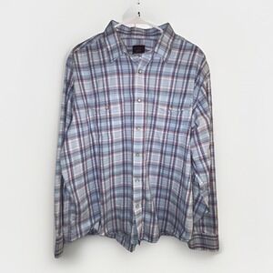 UNTUCKIT Muller Mens XXL Plaid Pearl Snap Button Up Long Sleeve Shirt